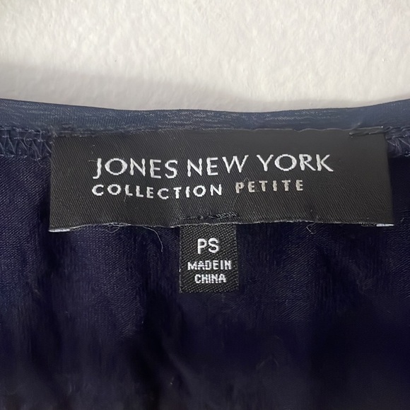 Jones New York Navy Classic Sleeveless Tunic Sz SP - Picture 2 of 5